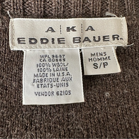 EDDIE BAUER Vintage Wool Sweater Vest Men’s S – Unisex Cottagecore Academia - Picture 7 of 9